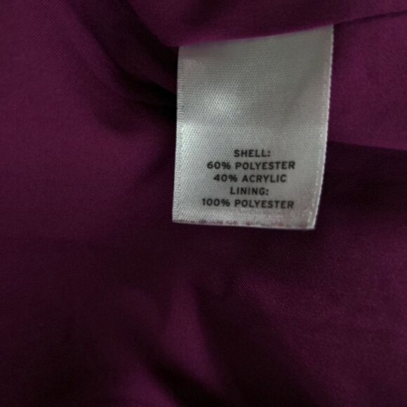 Halogen Tweed Jacket Womens Large Purple White Back Zip - Picture 6 of 7